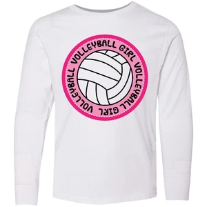 Inktastic Volleyball Girl Youth Long Sleeve T-Shirt Ball Sports Team Tee Kids - Picture 1 of 7