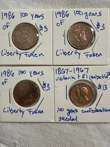 4 Tokens Celebrating 100 Years - Picture 1 of 10