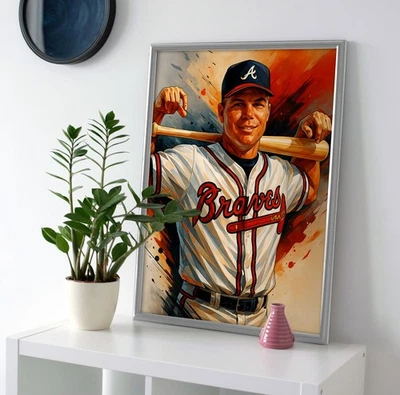 Chipper Jones Poster or Canvas - Chipper Jones Atlanta Braves Wall Art Painting - Image 1 of 4