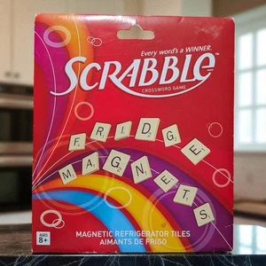 2013 Hasbro Official Scrabble Crossword Game Magnetic Refrigerator Tiles New NOB - Picture 1 of 2