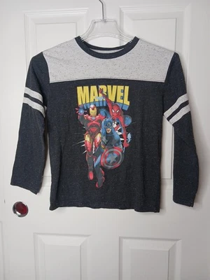 Marvel Extra Large Boys 14 16 T-shirt Black Gray Movie Comics Super Powers Song - Image 1 of 4