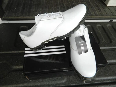 ADIDAS ~NEW adiPURE Motion WD Mens 11 W LEATHER White Golf Shoes WATERPROOF $325 - Image 1 of 4