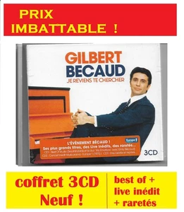 Gilbert Becaud : BEST OF + RARETES ♦ 3 CD NEUFS ♦ CONCERT INEDIT - Picture 1 of 2