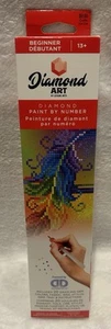 DIAMOND ART BY LEISURE ARTS Infinity Feather 8” x 8” Principiante NUOVO - Foto 1 di 8