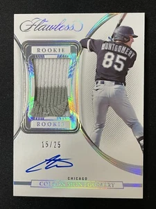 Colson Montgomery RPA RC - 2023 Flawless Rookie Patch Auto On-Card - SP SN /25 - Picture 1 of 2