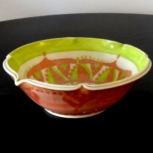 Ceramic Artist Handmade Pottery *Double Rim* Serving Bowl signed Liz Morgan 2020 - Picture 1 of 9