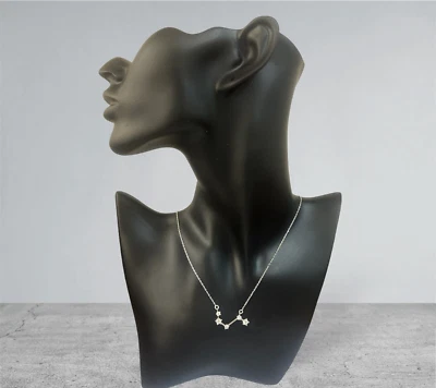 Collana donna argento 925 rodiato zirconi Costellazione segno zodiacale Ariete - Immagine 1 di 4