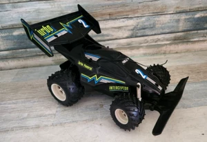Vintage NIKKO RC Race Car Black Interceptor Turbo #2- No Remote - Picture 1 of 14