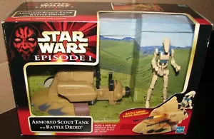 Star Wars 1999 Episodio 1 Minaccia Fantasma Carro armato scout corazzato con droide da battaglia - Foto 1 di 6
