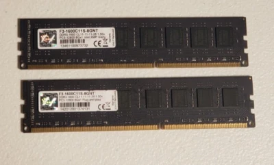 G.SKILL RAM 16GB (2x8GB) DDR3 1600MHz PC3-12800U 240Pin DIMM Desktop PC Memory - Image 1 of 3