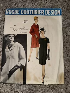 Vintage Vogue Couturier Design 1252 di Jo Mattli di Londra modello da cucire taglia 12 - Foto 1 di 2