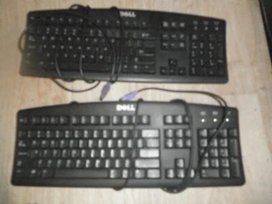 Lot 2 Dell computer pc keyboard RT7D20 SK-8110 PS2 connection - Picture 1 of 6