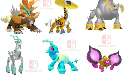 POKÉMON Shiny Terapagos Iron Boulder Iron Crown Raging Bolt Gouging Fire Shiny Locked