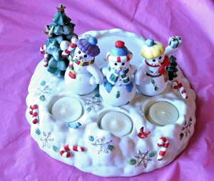 Weihnachtsdorf / Mini 3 Kerzen & eine große Kerze - Bild 1 von 2