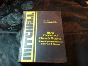 MITCHELL Manual 1978 Imported Cars & Trucks Tune-up Mechanical Service / Repair - Imagen 1 de 6