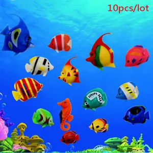 10pcs Aquarium Fish Tank Artificial Fake Floating Fish Pet Decor Or  R_OZ - Picture 1 of 12