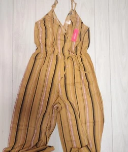 Xhilaration Sleeveless V-Neck Tie Front Jumpsuit stripped Print Size XS - Picture 1 of 8