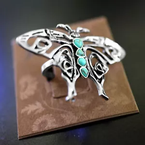 NWT LUCKY BRAND 3D Butterfly Silver Turquoise Sz 7 Ring NEW - Picture 1 of 5