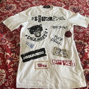 Dsquared Tshirt Applikation Weiß Baumwolle XS Made In Italy  - Bild 1 von 10