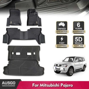 AUSGO Floor Mats Boot Liner Set for Mitsubishi Pajero 2000-2021 - Picture 1 of 15