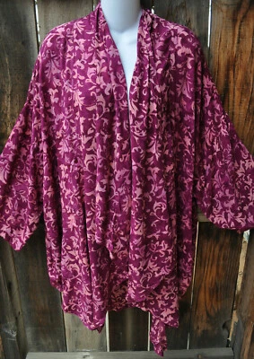 MISSION CANYON ART TO WEAR 51 SHORT FLUTTER KIMONO JACKET IN BEAUTIFUL CADIZ,OS+ - Image 1 of 4
