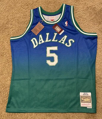 1994-95 Mitchell & Ness Dallas Mavericks Jason Kidd Hardwood Classics Jersey 2XL - Image 1 of 4