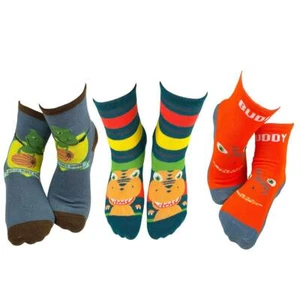 3 Pack Boys Dinosaur Socks PBS Kids Dinosaur Train Crew Toddler Socks Dinosaur - Picture 1 of 18