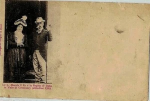 Il Re e la Regina d'Italia in Valle di Gressoney PC Circa 1900 - Imagen 1 de 1