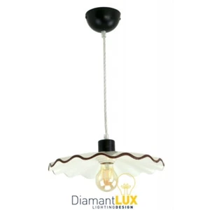 Lampadario sospensione in ceramica stile classico rustico country vintage E27 - Foto 1 di 2