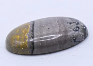 32 mm 41 ct giallo argentato bombo ape diaspro cristallo minerale cabochon Indonesia - Foto 1 di 6
