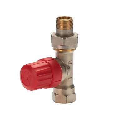 Danfoss Ventilgehäuse Typ RA-N 10 3/8 Zoll Durchgangsform matt vernickelt - Bild 1 von 2