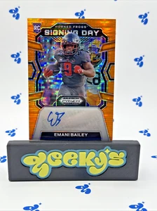 2024 Panini Prizm Draft Picks Emani Bailey Signing Day Orange Pulsar RC /49 - Picture 1 of 15