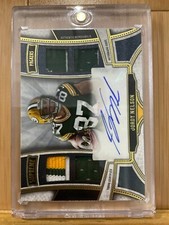 Jordy Nelson Auto Quad Patch /25 2015 Topps Supreme Football Card #SAQR-JN (DK)