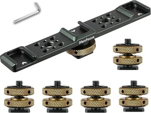 Dreifach Cold Shoe Bar Blitzschuh Halterung Adapter für DSLR Cam Mikrofon Stativ LED V - Bild 1 von 8