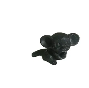 MINIATURE PEWTER MOUSE HOLDING ICECREAM CONE FIGURINE BIG EARS - Picture 1 of 4