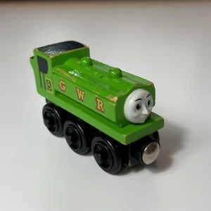 Thomas el Tanque Motor Ferrocarril Madera DUCK GWR Motor Tren 2003 De Colección Verde - Imagen 1 de 6