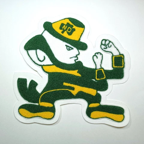 NEW VTG Notre Dame Fighting Irish Mascot Logo 9" Chenille Patch FREE SHIPPING! Cover
