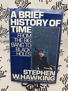 A Brief History of Time Stephen Hawking 1988 1st Ed HC/DJ BOMC Science Book - Bild 1 von 10