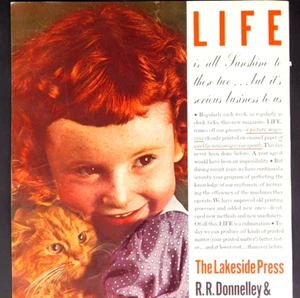 1936 Life Vintage Print Ad Girl Kitten, ad for Life Magazine itself, Back Cover - Picture 1 of 3