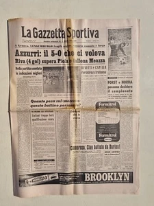 Gazzetta Dello Sport April 1 1973 Italy-Luxembourg 5-0 Gigi Riva 4 Goals Poker - Picture 1 of 1