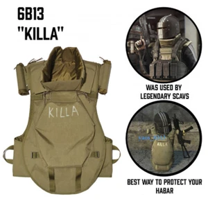 NEW Killa One Set 6B13 Scavs Bodyarmor Vest Armor MASK Helmet Black Clip Bag - Picture 1 of 12