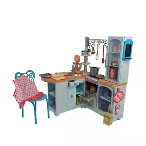 Juego de cocina gourmet American Girl platos de comida mezclador tostadora delantal silla RETIRADO - Imagen 1 de 16