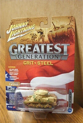 Johnny Lightning Greatest Generation Grit & Steel WWII M3 Grant Tank #3 R2 VB - Image 1 of 2