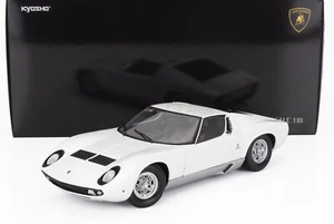 Lamborghini Miura P400 1968 Kyosho 1/18 blanco plata 08314W - Imagen 1 de 10