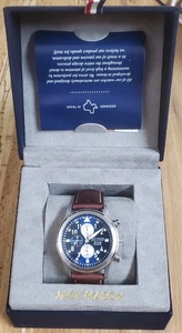 Jack Mason Aviator Chronograph Hand Watch JM-A102 Leather Strap - Picture 1 of 3