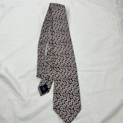 Corbata floral de seda margarita Battistoni Roma para hombre Foto 1 de 4
