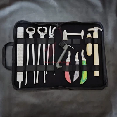 Pro Farrier Tool Kit – Hoof Nipper, Clincher, Rasp – Heavy Duty Horse Hoof Care - Image 1 of 4