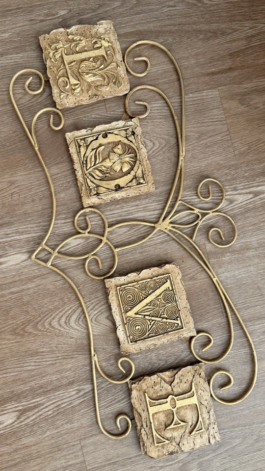 Placa de Pared de Hierro FleurdeLis AMOR Viejo Mundo Francés Shabby Chic Decoración De Colección Foto 1 de 3