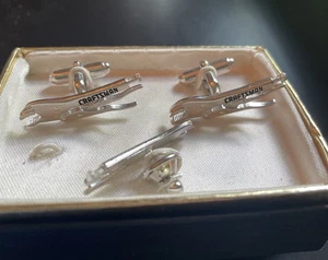 Handwerker Schraubstock Griff Manschettenknöpfe Krawattenklammer Vintage Werkzeug Mechaniker Klempner Geschenk - Bild 1 von 6