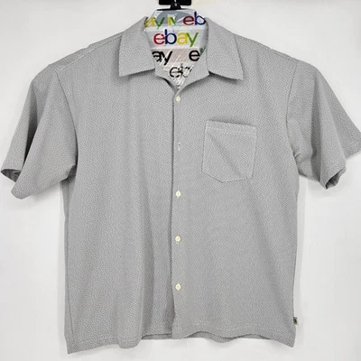 Camisa de Colección BC Ethic Para Hombre Grande Negra Blanca Abotonada Manga Corta Hecha en EE. UU. Foto 1 de 4